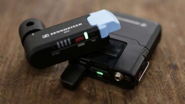 TONAUFNAHMEN 2.0 - SENNHEISER AVX AUDIO FUNKSTRECKE 10 sennheiser avx funk audio strecke sender empfaenger wireless ton klinke foto kamera pegel gain 03
