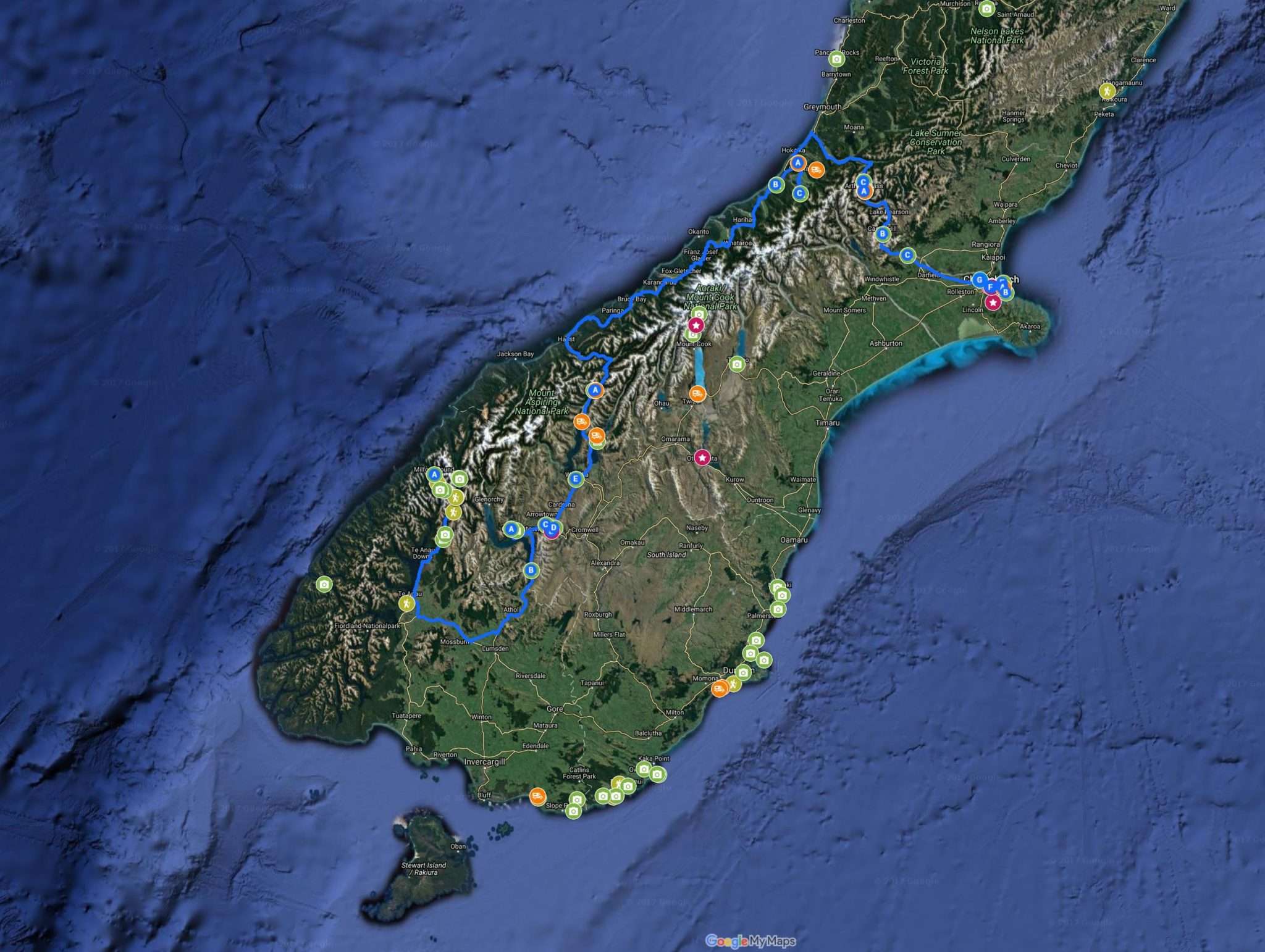 K&G DESTINATION NEUSEELAND - 01 3 Route Tag 10 14